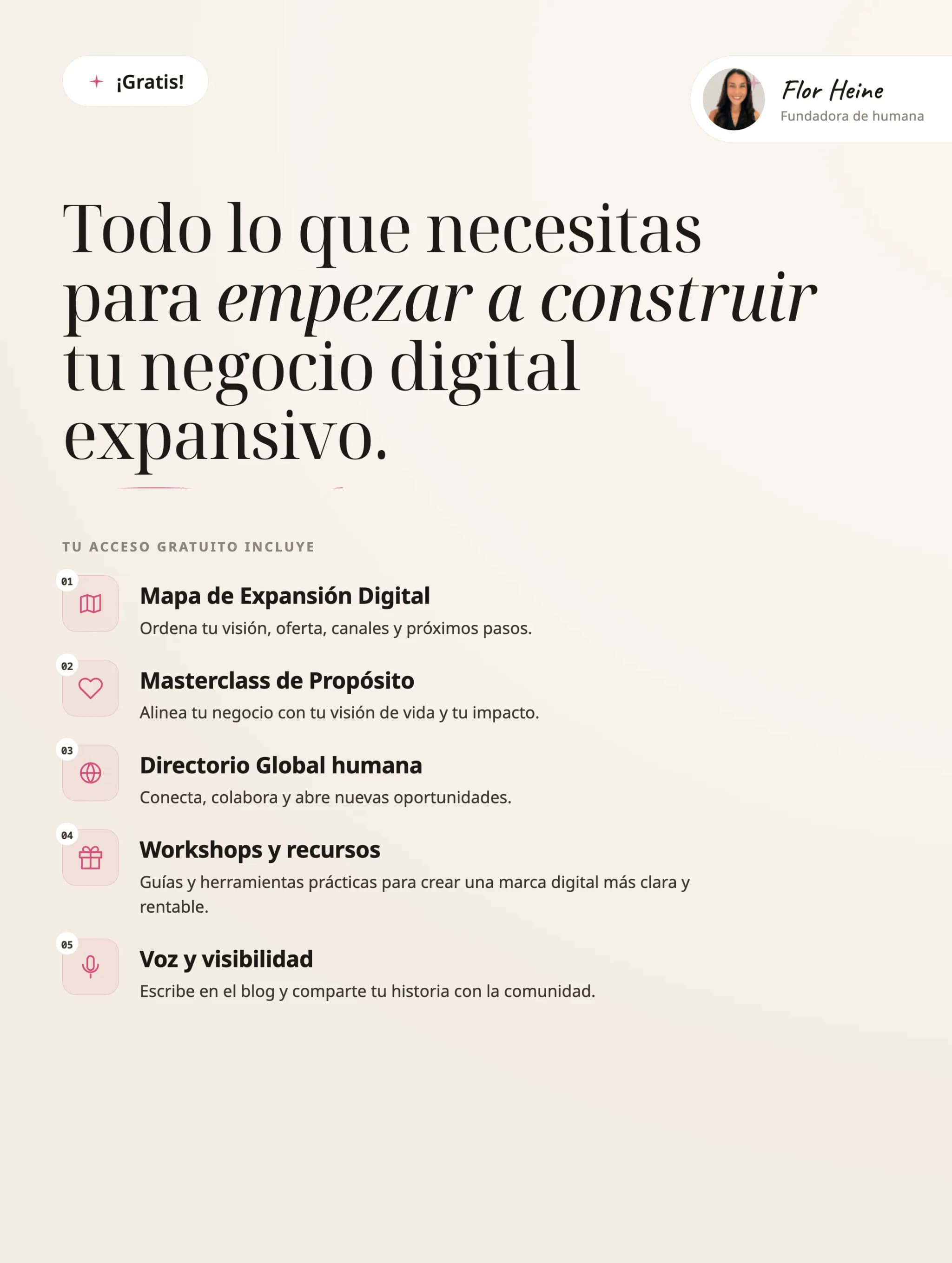 Registro gratis a humana Network