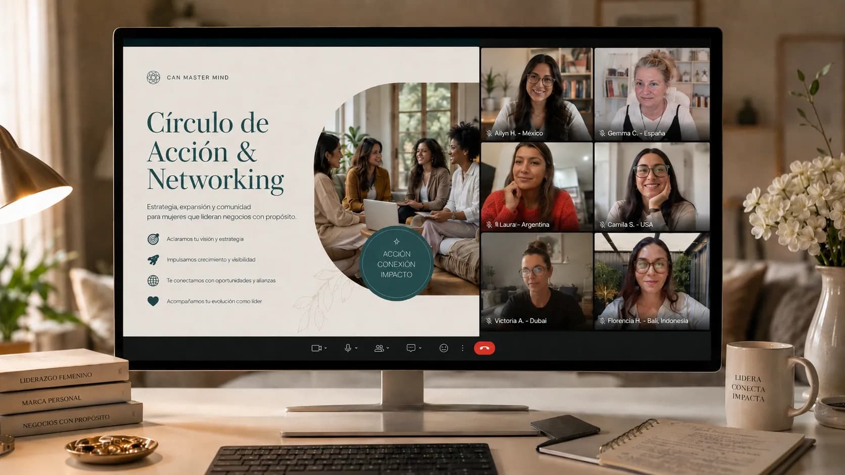 Círculo de Acción y Networking online de mujeres en diferentes partes del mundo.