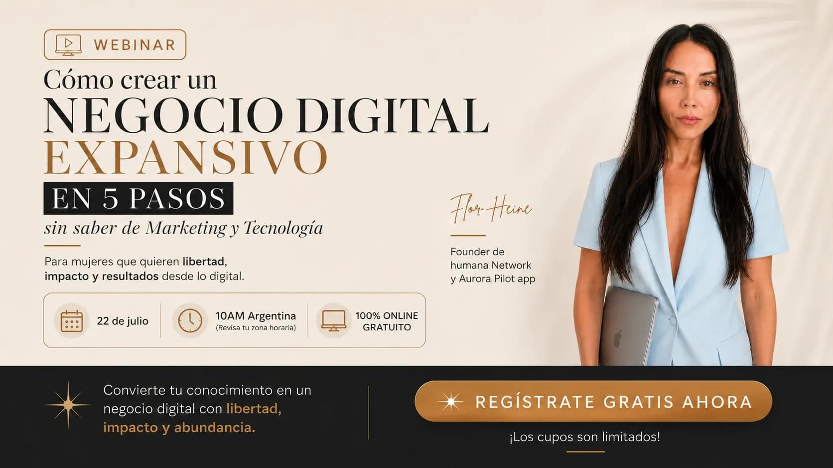 Aprende a crear un negocio digital expansivo para vivir más libre de lo que amas hacer
