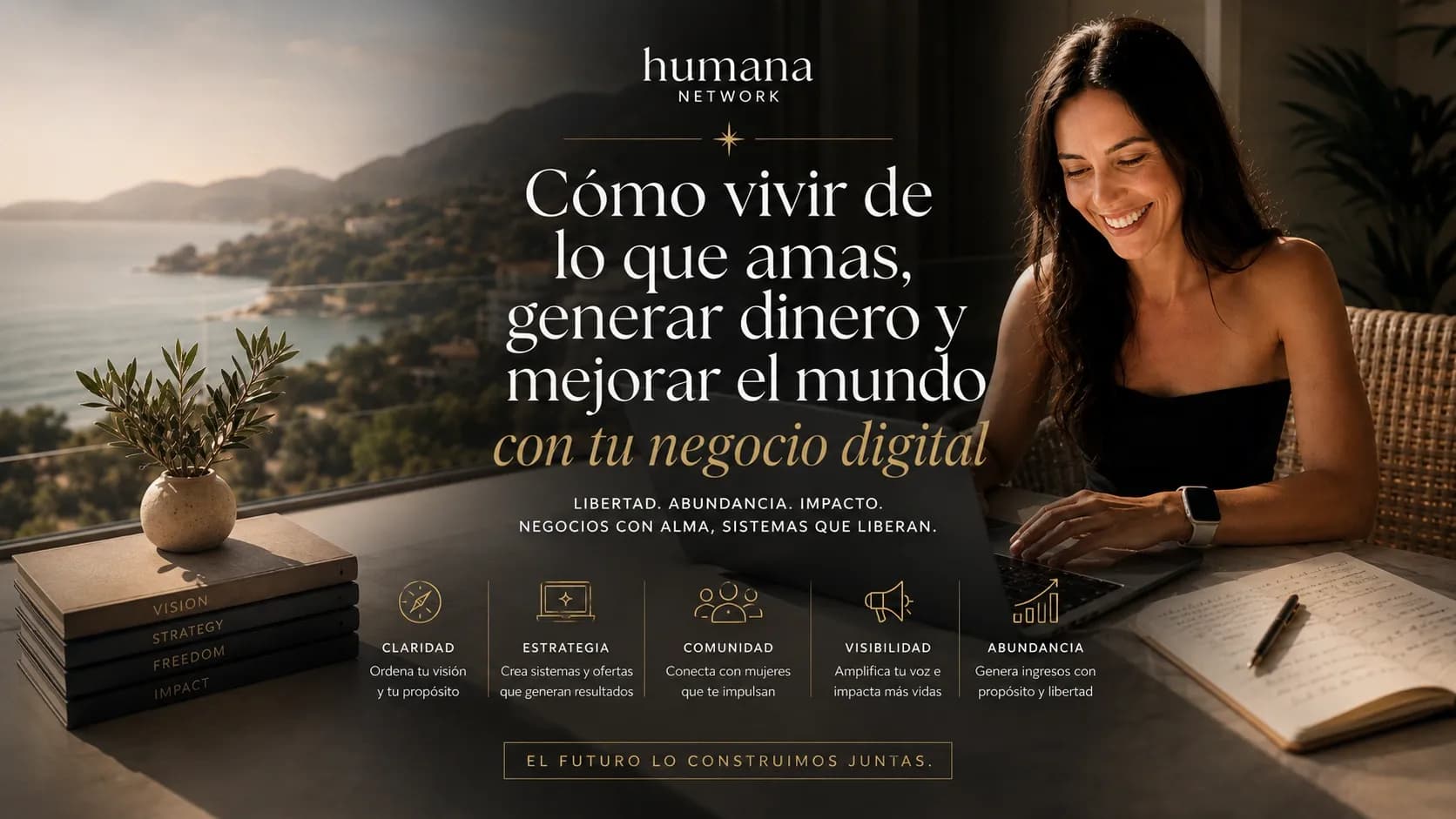 Mujer viajando y creando negocios digitales